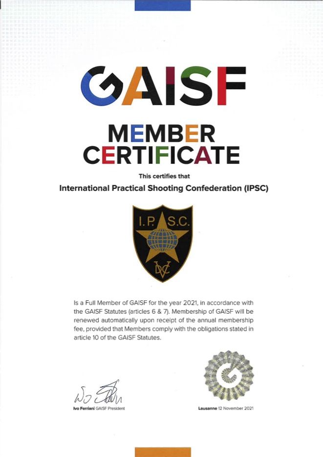 IPSC Certificate 2021